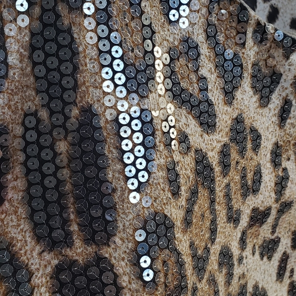INC leopard print tank with sequin detailing. Size 2x - Picture 3 of 3